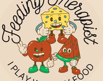 Speech therapy; Feeding therapist, I play with food sticker