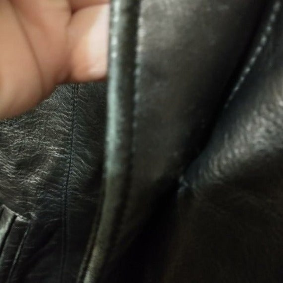 Pelle Studio Wilsons Leather Black Coat Button Do… - image 10