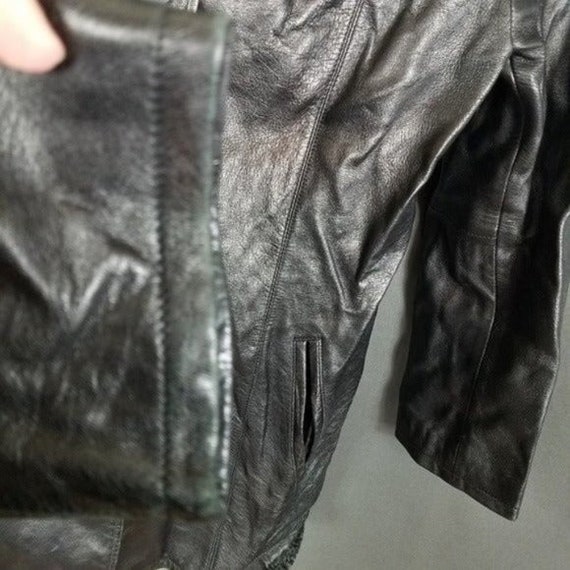 Pelle Studio Wilsons Leather Black Coat Button Do… - image 4