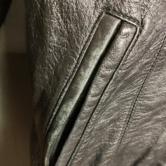 Pelle Studio Wilsons Leather Black Coat Button Do… - image 8