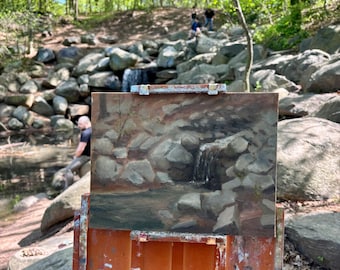 Original Oil Painting | Prospect Park Fallkill Falls | Plein Air Painting