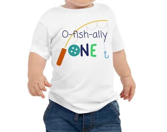 O-fish-ally ONE first birthday shirt onsie