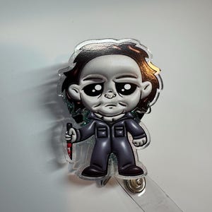 Michael Myers Halloween Nurse Resin Badge Reel