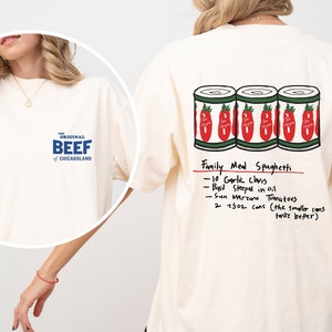 The Bear TV Series Tshirt | The Original Beef of Chicagoland Shirt| Family Meal Spaghetti | Jeremy Allen Fans | Unisex Tee