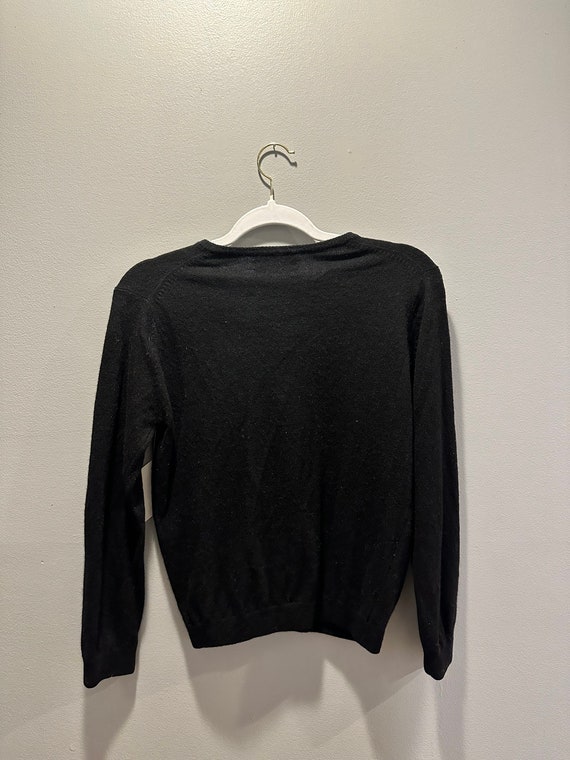 Vintage black embroidered sweater - image 5