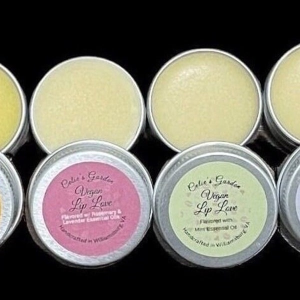 Vegan Lip Love – Love your lips with this all-natural, essential oil flavored, and zero-waste lip balm - Candelilla Wax, Coco, Shea, Mango