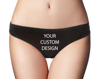 Custom Bachelorette Party Underwear/Thong – Funny Personalized Panties
