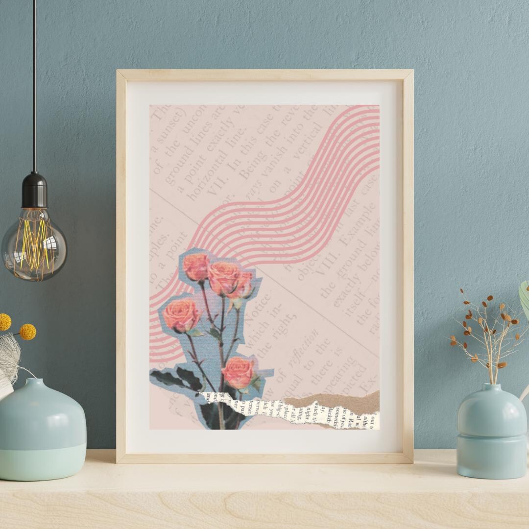 Simple Floral Digital Art Printable| Flower| Botanical Wall Art ...