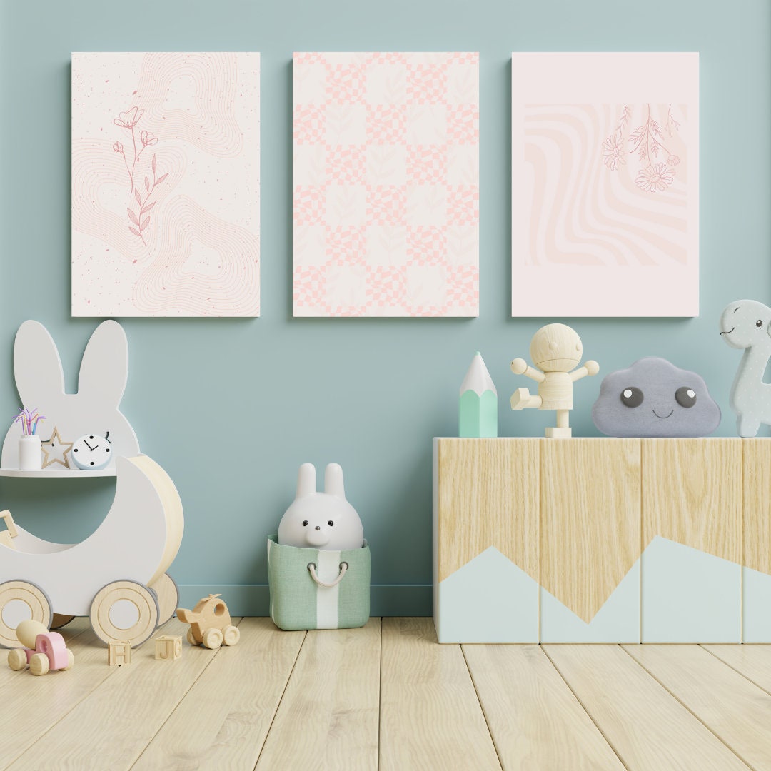 Floral Printable Wall Art Kids Printable Wall Art Children's Room Decor