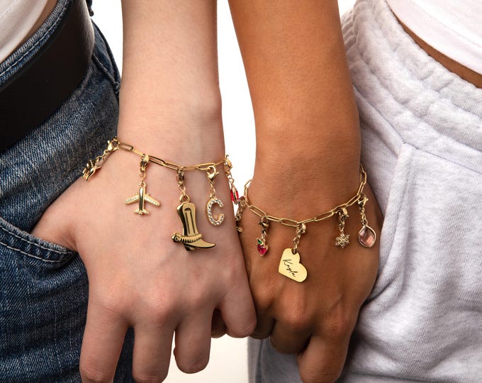 Custom Charm Bracelet Best gift for Mom Birthday Gift for Her Personalized Jewelry Italian Bracelet Christmas Gift