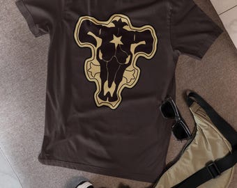 Koszulka Black Bulls | Koszulka z anime | Prezent z anime | Koszulka z anime | Nadruk z tyłu