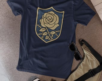 Blaue Rose Ritter Shirt | Anime-Hemd | Anime Geschenk | Anime T-Shirt | Druck auf der Rückseite