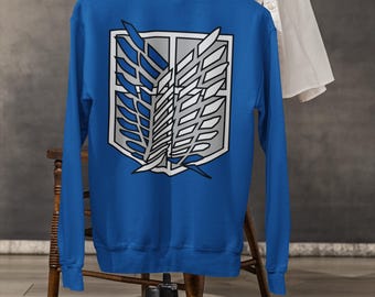 Survey Corps Sweatshirt | Anime Shirt | Anime Sweatshirt | Anime Sweat | Anime Gift | Back print
