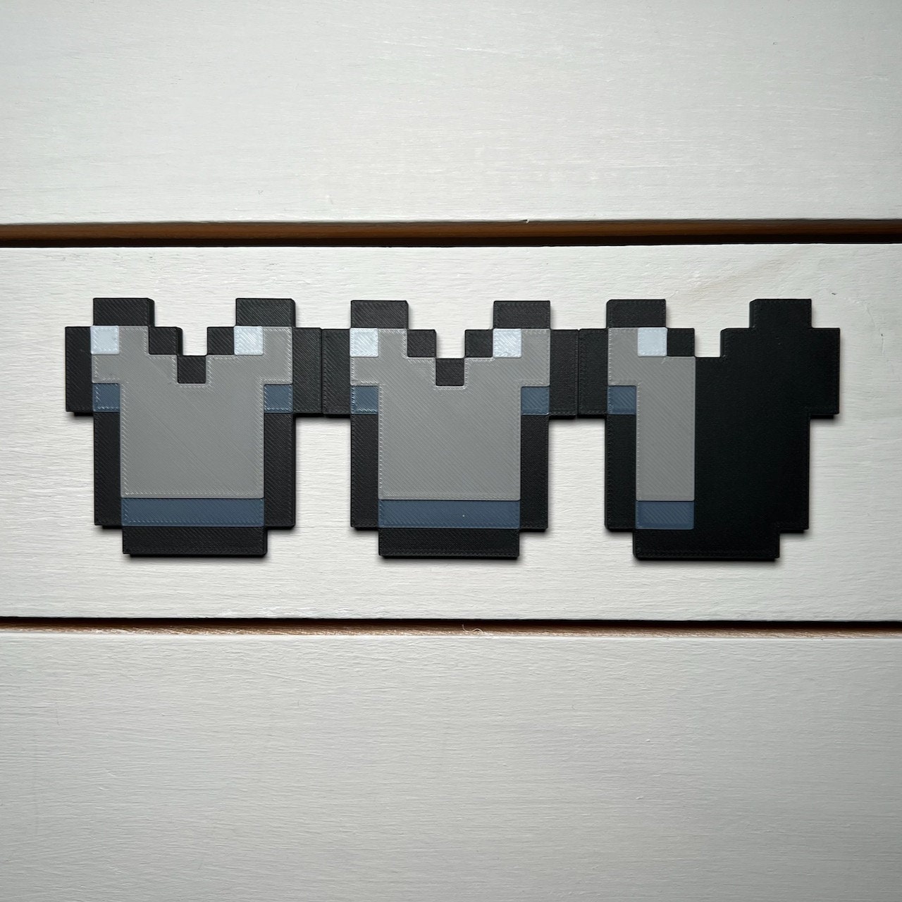 The Set of 3 Pieces of Minecraft Armor Fridge Magnets Pixel Armor ...
