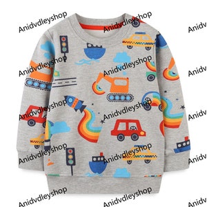 Sudadera con capucha, otoño nuevas sudaderas para niños pequeños y medianos con estampado de dibujos animados sudaderas para niños