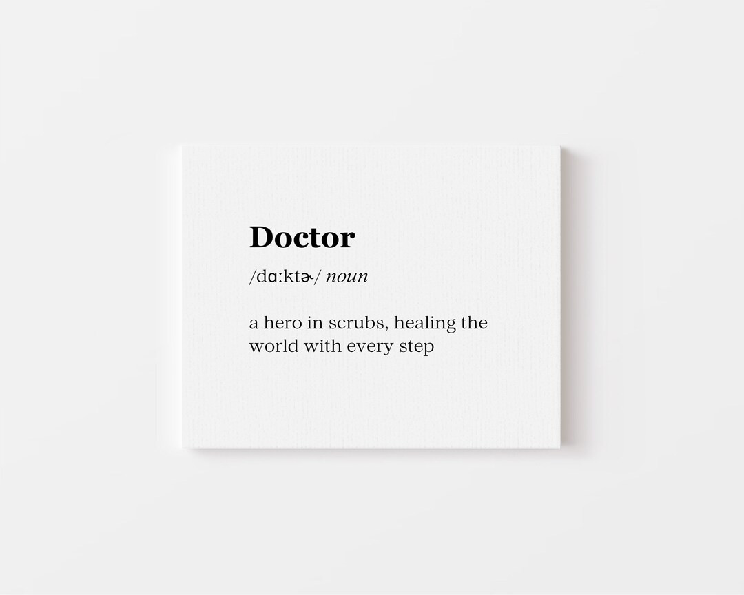 Doctor Wall Art Canvas, Doctor Wall Art, Doctor Canvas, Doctor Gift