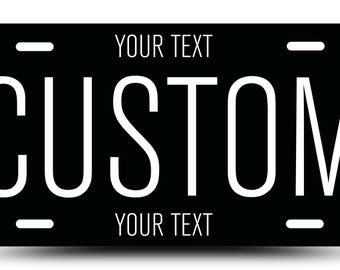 Custom Aluminum License Plate, Personalized Text Car Tag