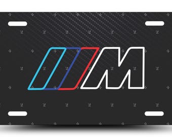 M Power kentekenplaat van koolstofvezel, neoncontour autodecor, Euro Racing-accessoire