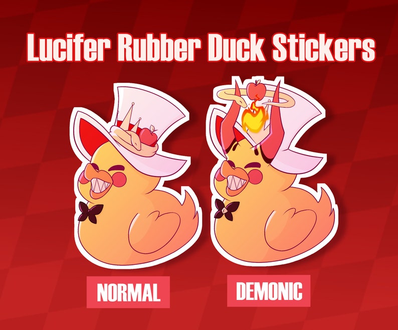 Lucifer Rubber Duck Sticker hazbin Hotel - Etsy Ireland