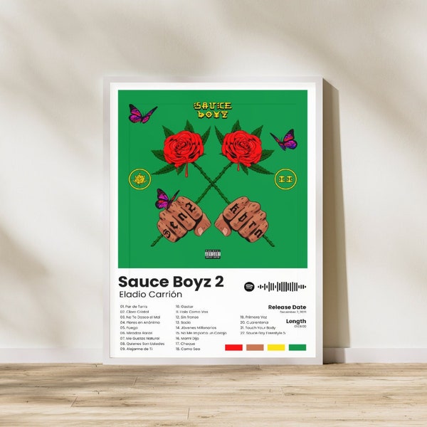 Eladio Carrión Poster / Sauce Boyz 2 / Eladio Carrión Playlist / Sauce Boyz 2 Album / Album Cover Poster / Album Cover / Digital Download