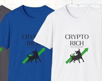Funny Crypto Rich Bull T-Shirt | Investment Humor