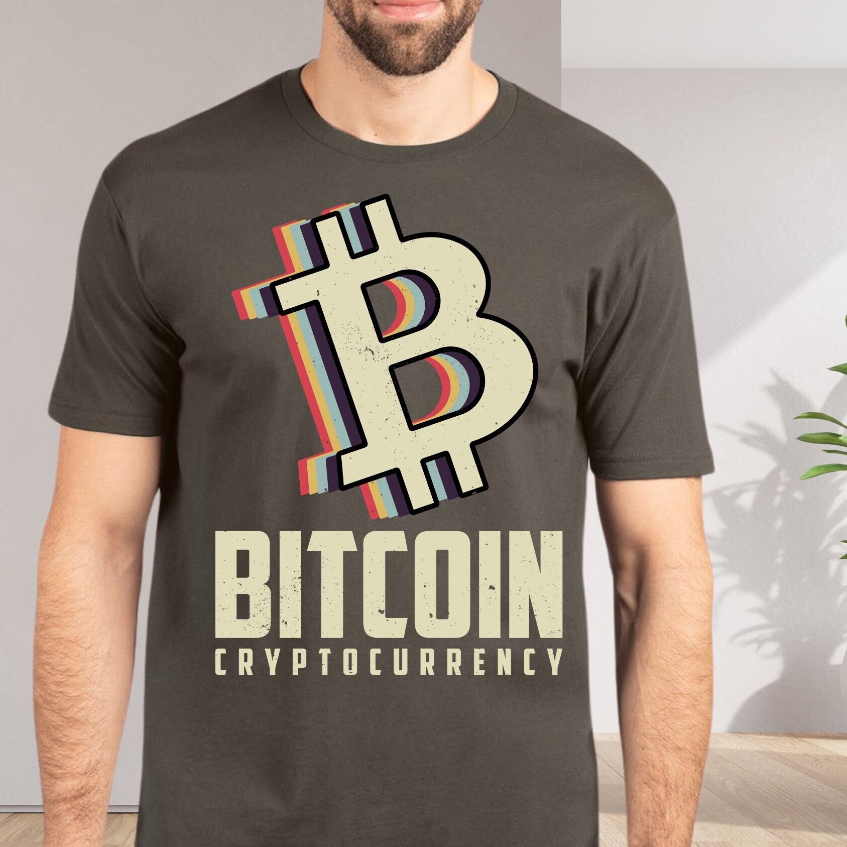 Bitcoin Cryptocurrency Short Sleeve Tshirt | Crypto Coin Clothes | Investor Apparel | Digital Currency Shirt | Casual Tee | Blockchain Top