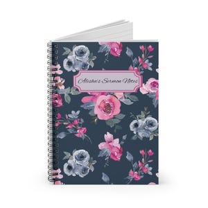 Personalized Sermon Notebook | Bible Study Notebook | Custom Church Spiral Notebook | Christian Journal | Scripture Journal | Faith Notes |