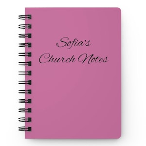 Personalized Church Notes | Religious Custom Journal | Sermon Notes | Devotional Spiral Book | Faith Based Notes | Bible Study