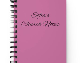 Cuaderno de notas religiosas personalizado / Cuaderno de espiral religioso