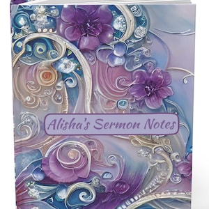 Personalized Sermon Notebook | Hardcover Custom Journal | Bible Study Notes | Devotional Notebook | Church Notes | Prayer Journal |