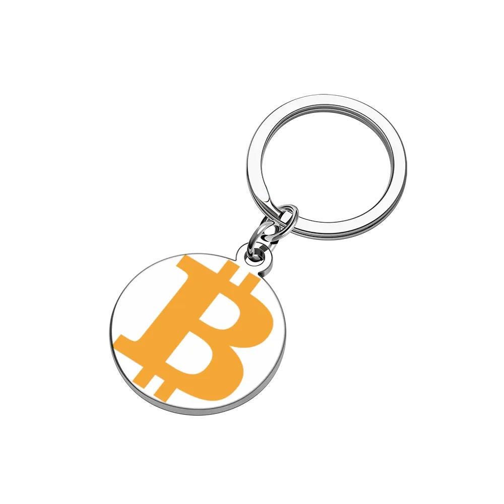 Round Metal Bitcoin Keychain