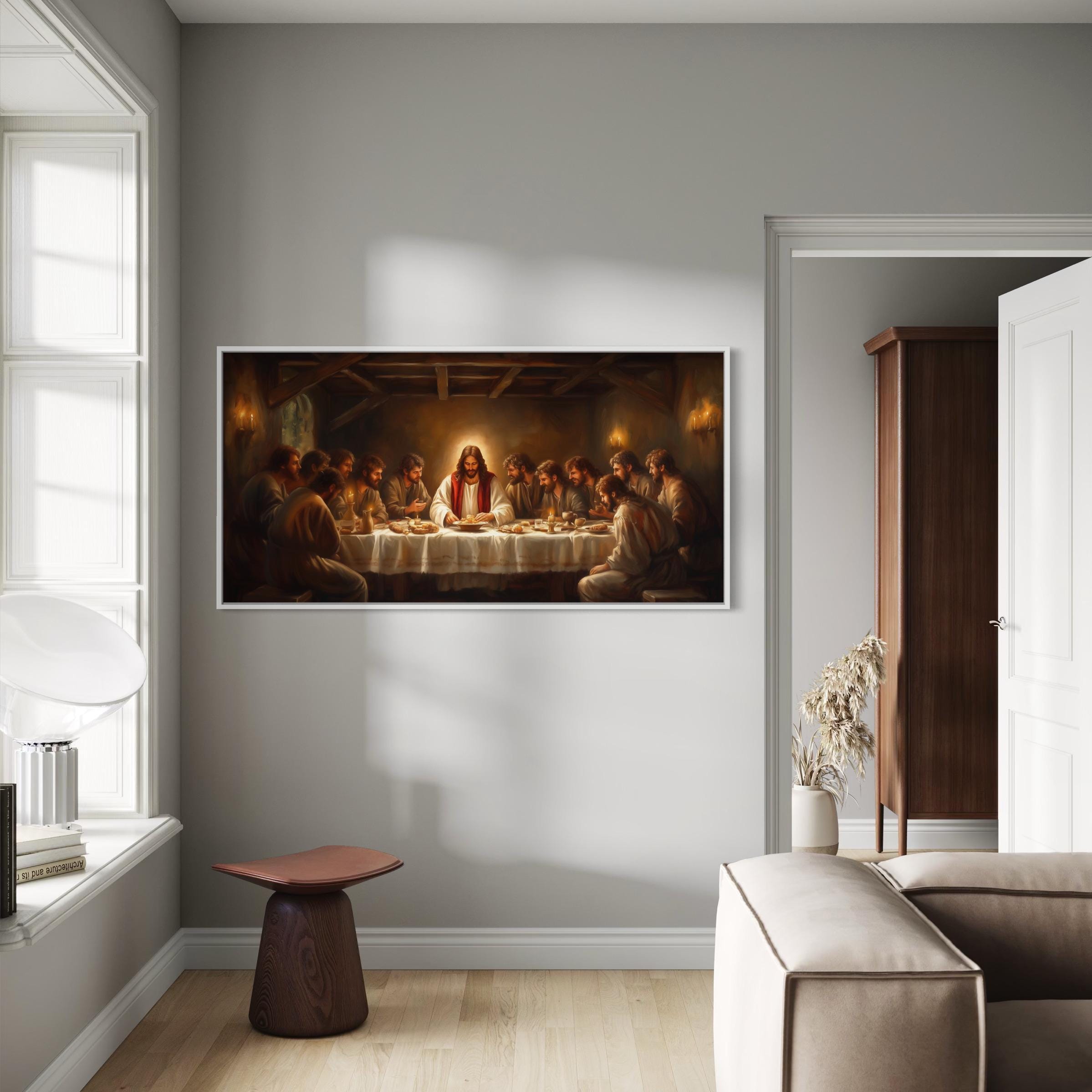 The Last Supper Canvas Print Jesus and His Twelve Disciples Classical ...