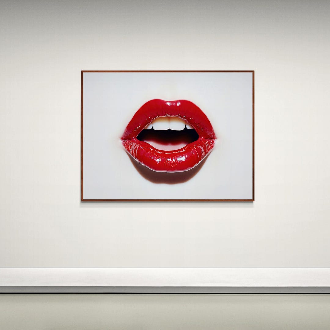 Sexy Red Lips Canvas Bold Pop Art Mouth Wall Art Fashion Cosmetic ...