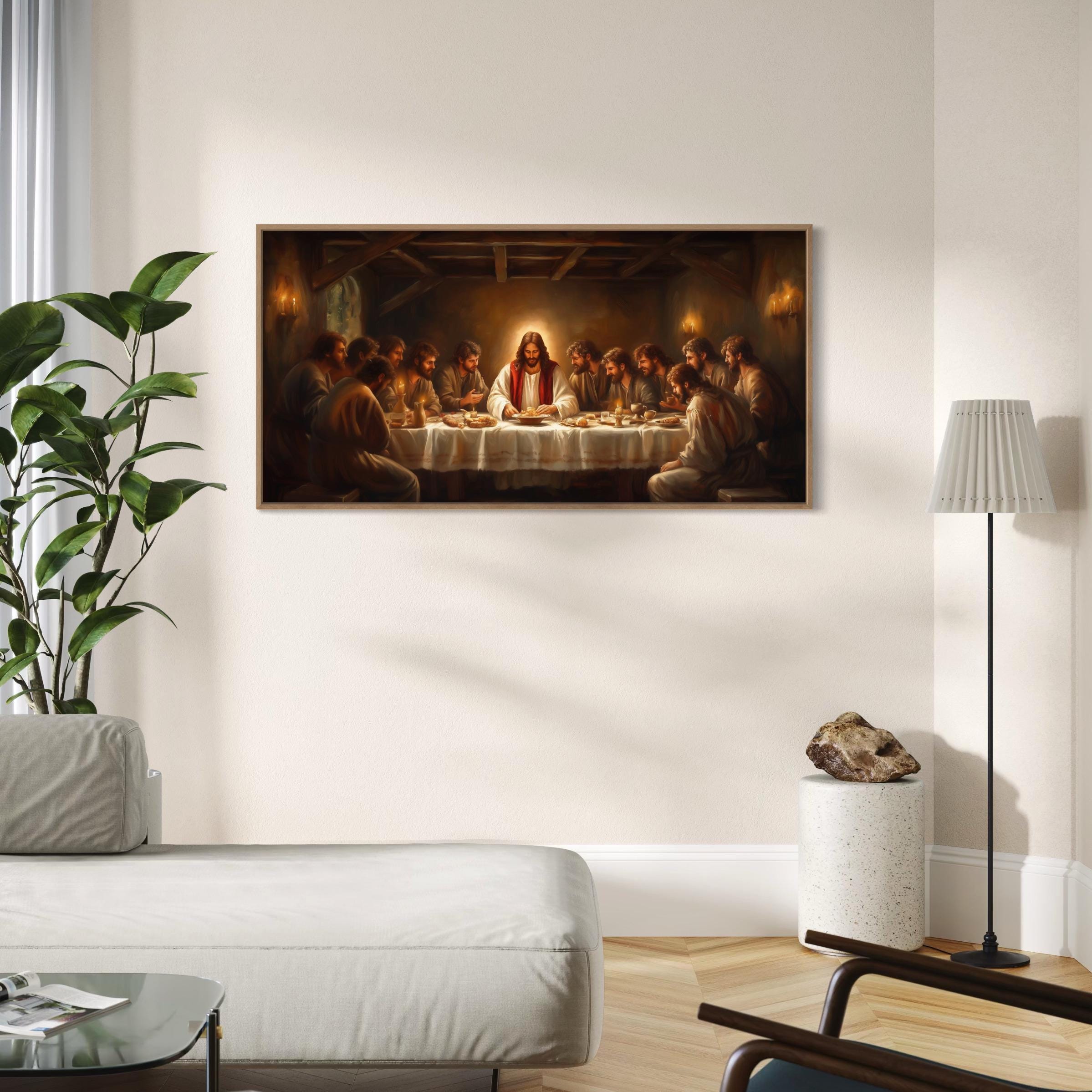The Last Supper Canvas Print Jesus and His Twelve Disciples Classical ...