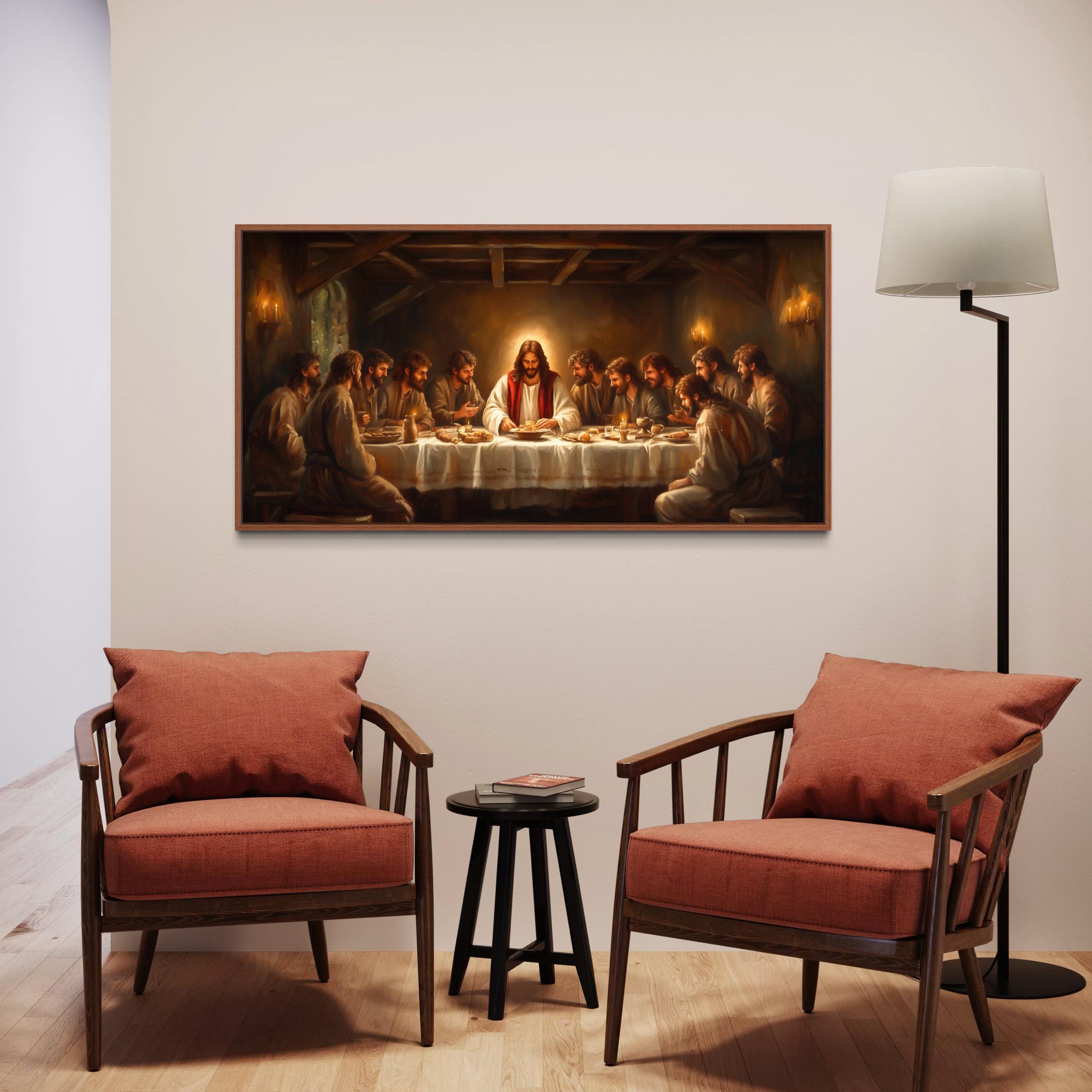 Jesus and Disciples the Last Supper Oil Painting Biblical Wall Art ...