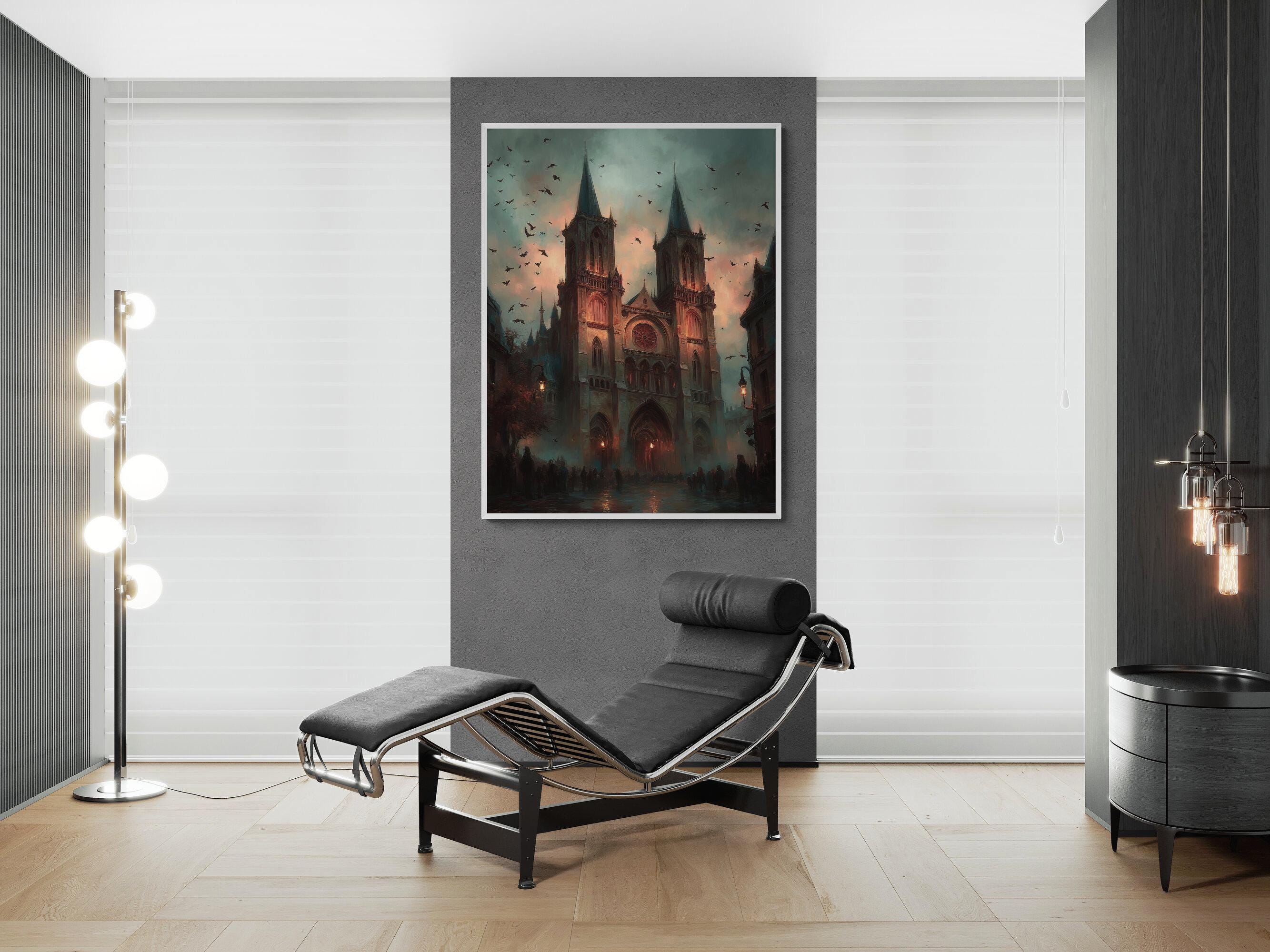 Gothic Cathedral Canvas Print Dark Fairytale Castle Wall Art Notre Dame ...