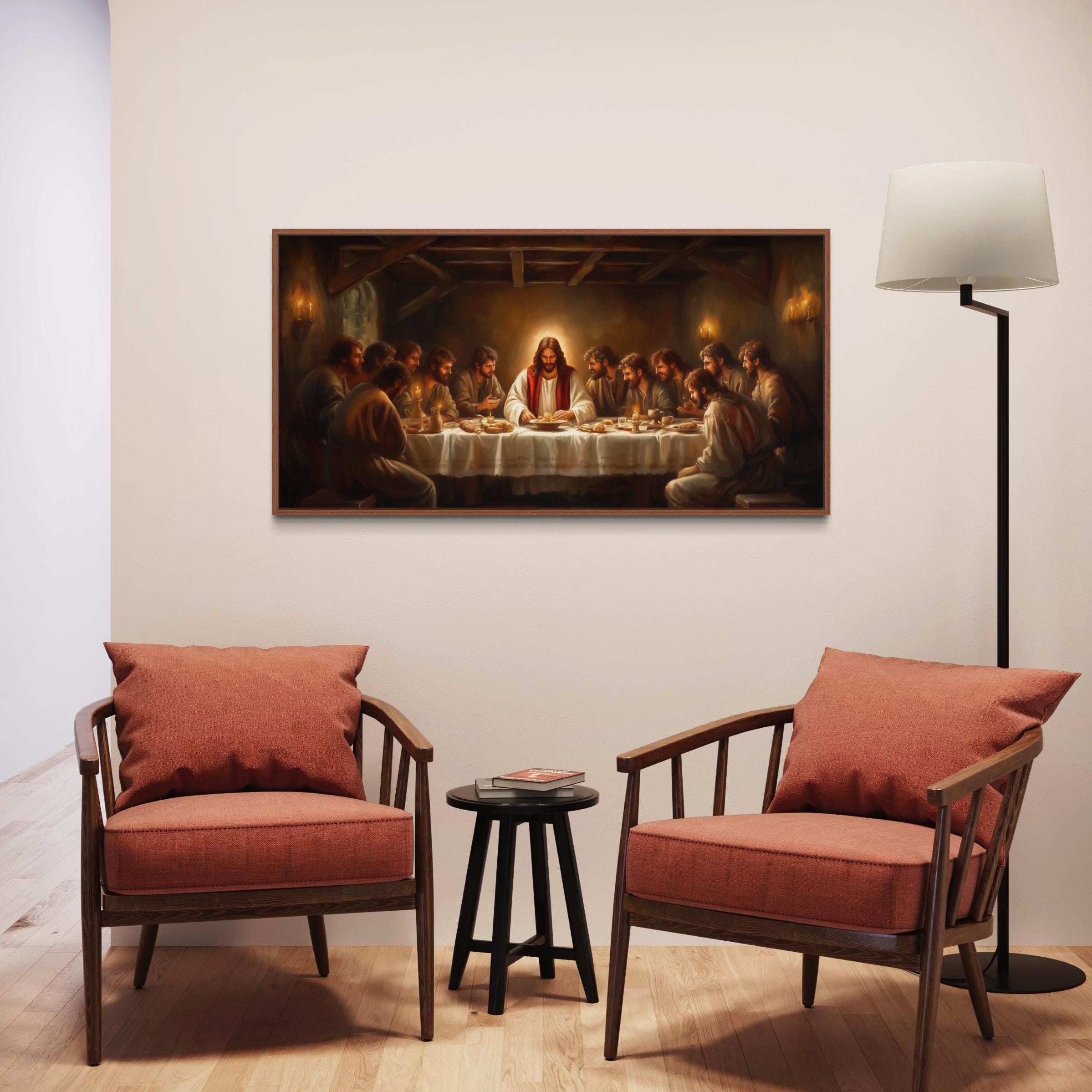 The Last Supper Canvas Print Jesus and His Twelve Disciples Classical ...
