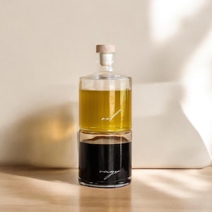 Oil and Vinegar Bottles - Glass Stackable Set - Modern