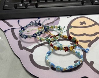 Artisan Floral Impressions: Handcrafted Bracelet