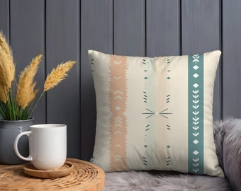 Boho Chic Pillow With Insert, Cozy Stylish Accent for Your Home Decor Soft Cushion Included,  Trendy Bohemian Design for Unique Living Space