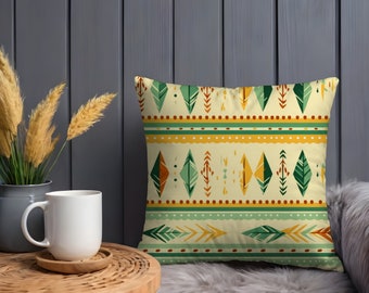 Boho Chic Pillow With Insert, Cozy Stylish Accent for Your Home Decor Soft Cushion Included,  Trendy Bohemian Design for Unique Living Space