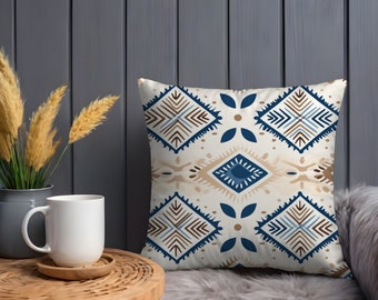 Boho Chic Pillow With Insert, Cozy Stylish Accent for Your Home Decor Soft Cushion Included,  Trendy Bohemian Design for Unique Living Space