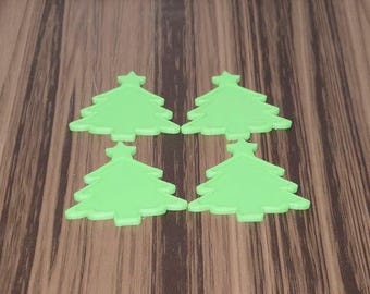 Platos con forma de árbol de Navidad en miniatura a escala 1:6