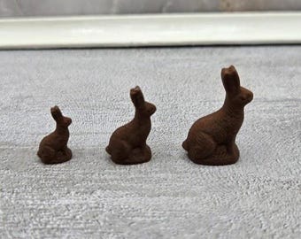 Conejito de chocolate en miniatura – Escala 1:6 Casa de muñecas y Miniverso Dulce de Pascua
