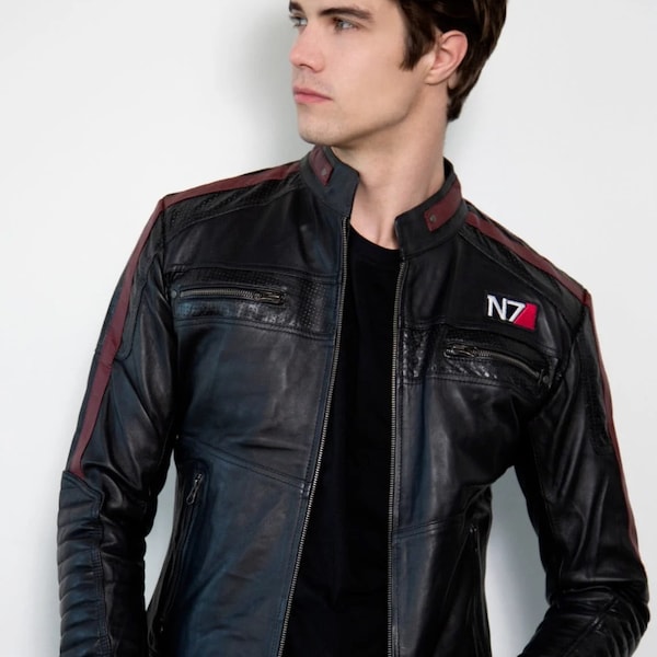 Mass Effect N7 Leather Jacket Handmade
