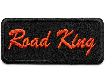 Road King Embroidered Biker Patch - Iron On or Sew On