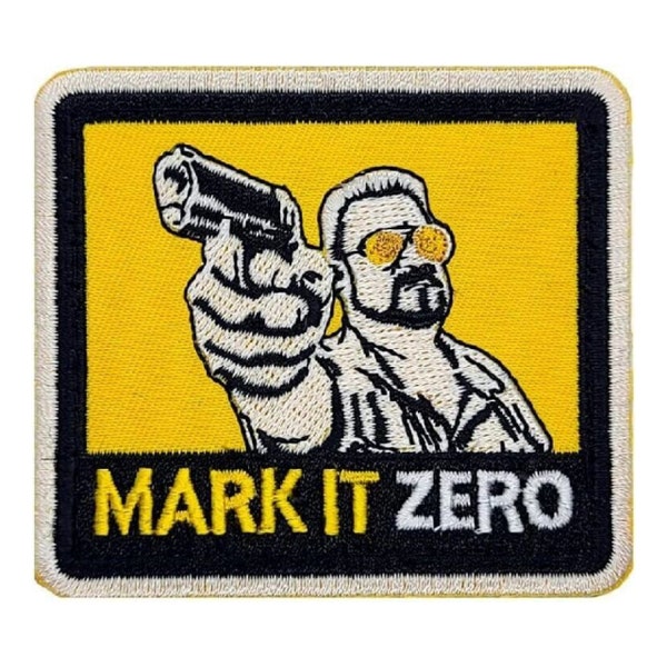 Mark It Zero Big Lebowski Embroidered Morale Patch - 3 x 2.5 Inch Hook Fastener Backing