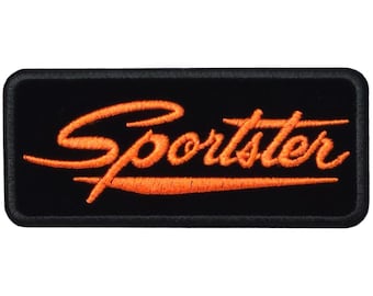 Sportster Emblem Patch - 4 x 1.75 inch Iron on or Sew on