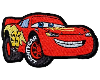 95 Thunderbolt Racing McQueen Embroidered Patch - 4 x 2.25 Inch Iron On or Sew On
