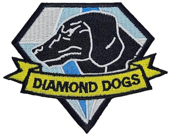 Metal Gear Solid Diamond Dogs Patch - 3.5 x 2.75 Inch Hook Fastener Backing
